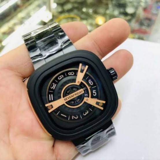 Jam tangan pria rantai analag super Premium model elegant water resistant