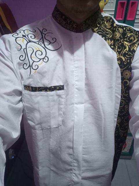 Asifa Batik Hrb026 Kenongo Kemeja Tosca Pendek Pekalongan Padi M L Xl Sogan Tulis Halus Kemeja Batik