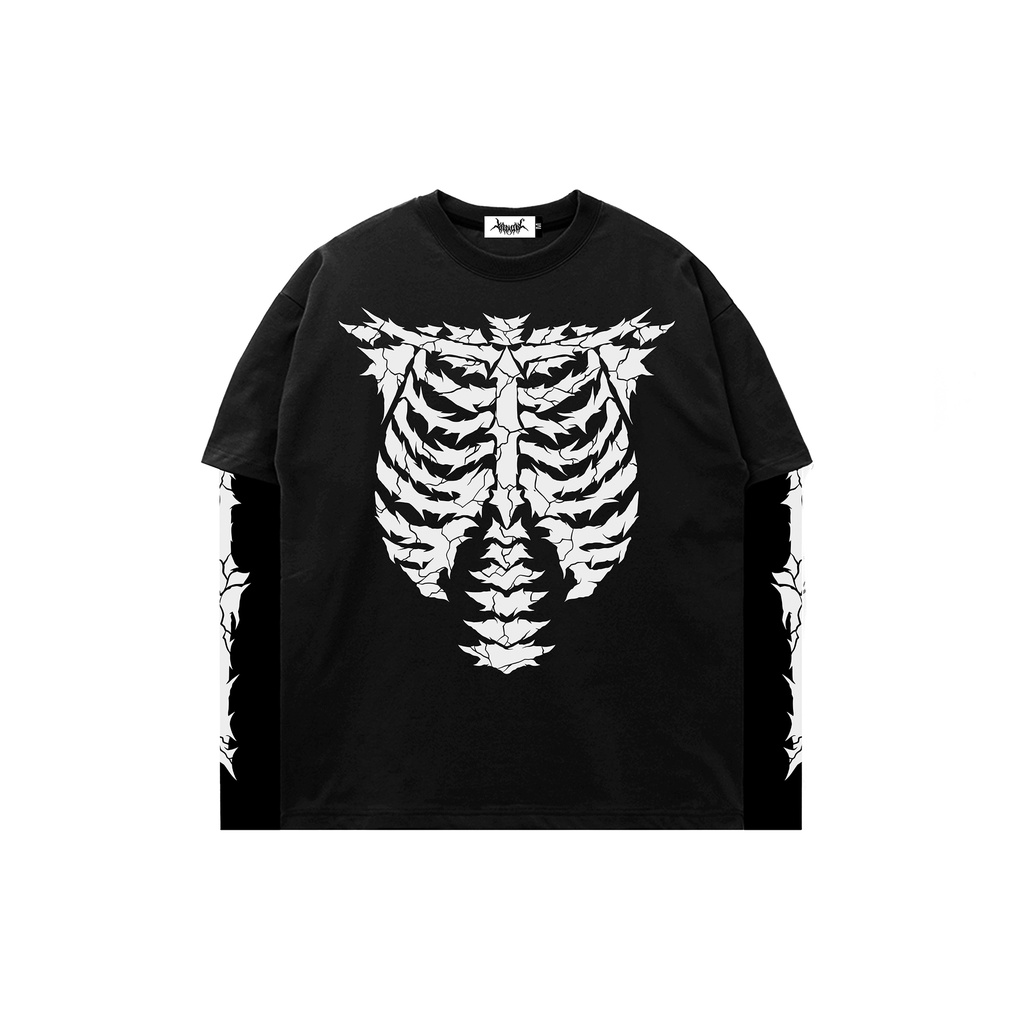 LONGSLEEVE DOUBLE LAYER | SKELETONS| BLACK | YIKESALLDAY