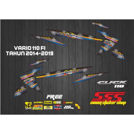 Stiker Striping Variasi Vario 110 FI Click Thailand