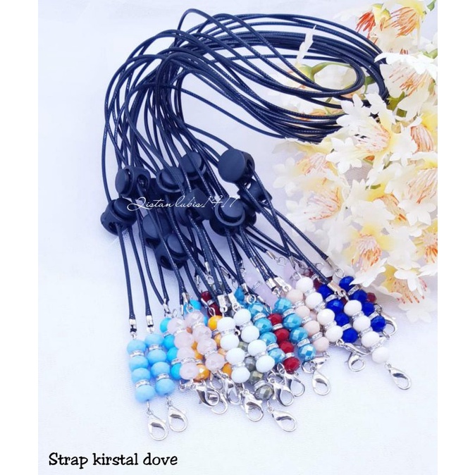 Strap kristal dove tali korea beli 10 free 2