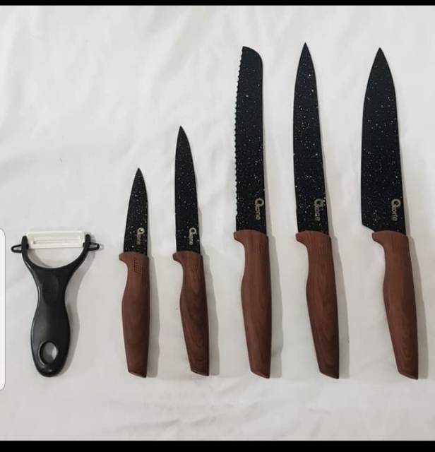 Oxone  Black Marble Knife 6 Set OX - 605