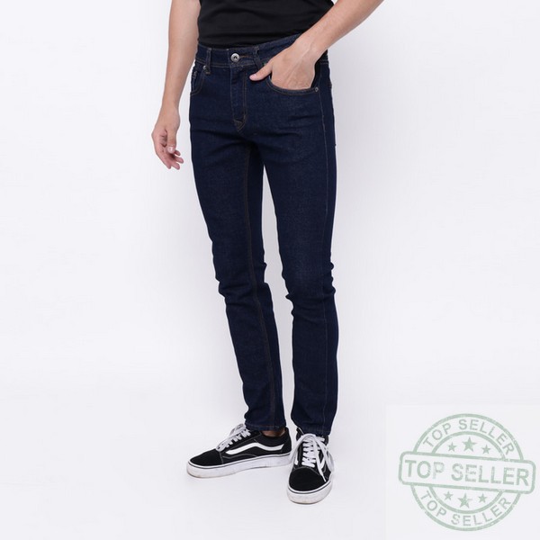 (Celana Murah) Edwin Celana Jeans Slim Fit Pria Panjang  Dark blue LA 05 - Biru, 28 |DXT