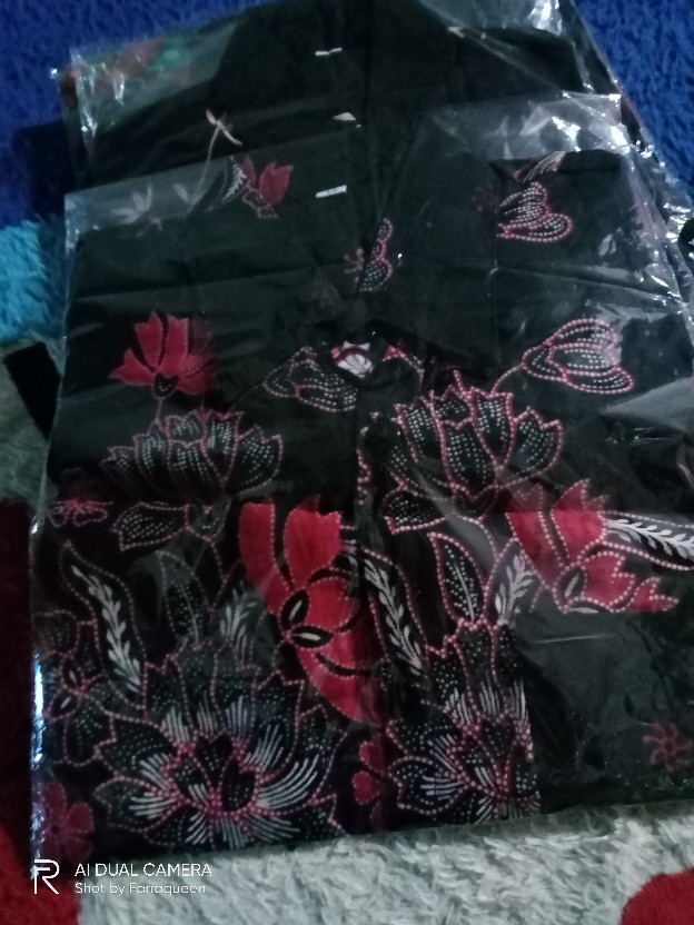 [free Ongkir] Batik Couple / Keluarga / Pasangan / Anak Motif Sakura Merah