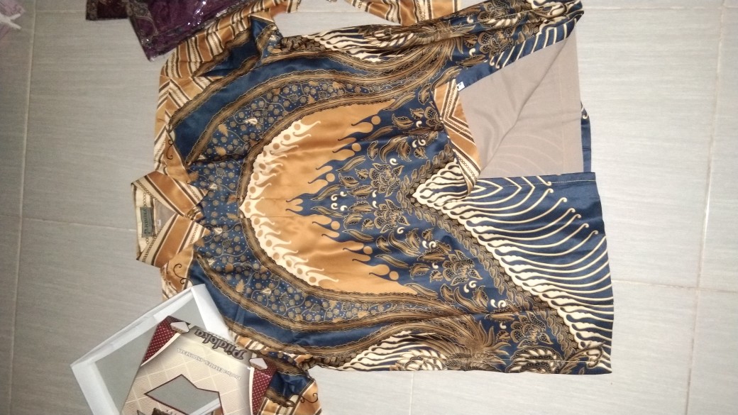 Kemeja Batik Semi Sutra Shyntetic Premium Exclusive Puring Istimewa Bahu Pakai Busa