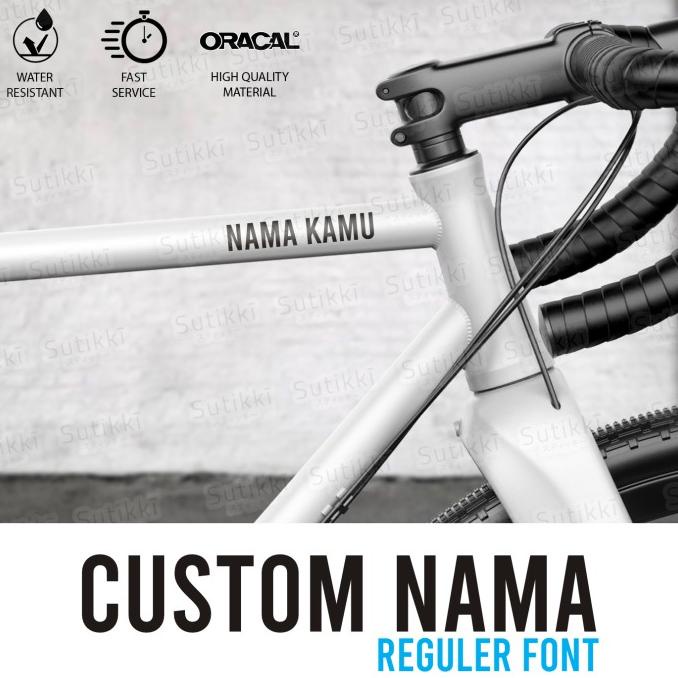 

Cutting Sticker Vinyl Custom Nama Frame Sepeda - Reguler Font Stiker sukik90 Ayo Beli