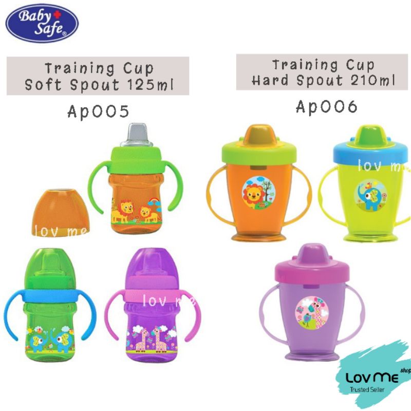 lov me❤Babysafe AP005 Training Cup Soft Spout AP005 125ml/ Training Cup Hard Spout |Sippy Cup AP006 210ml