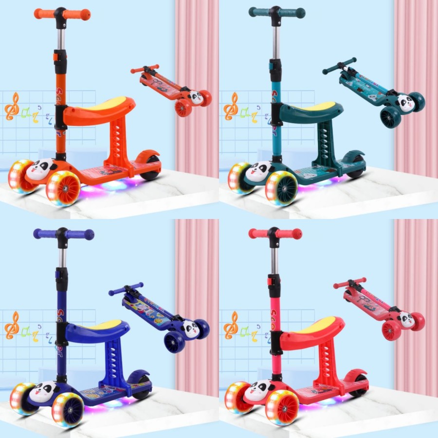 SKUTER DUDUK LIPAT PANDA / SKUTER DUDUK / SKUTER ANAK LIPAT PANDA