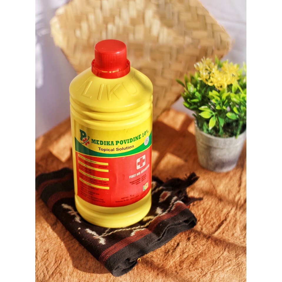 Medika Povidone 10% 1Liter / Betadin 1liter / Obat merah 1 liter