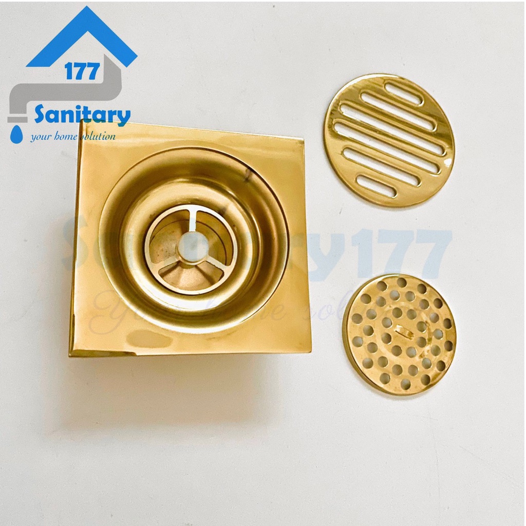 Saringan Got gold tebal kuningan model toto 61G- Floor Drain brass Saringan air strainer pembuangan Air got Kamar Mandi strainer anti bau kecoa tikus unik unique emas kuning