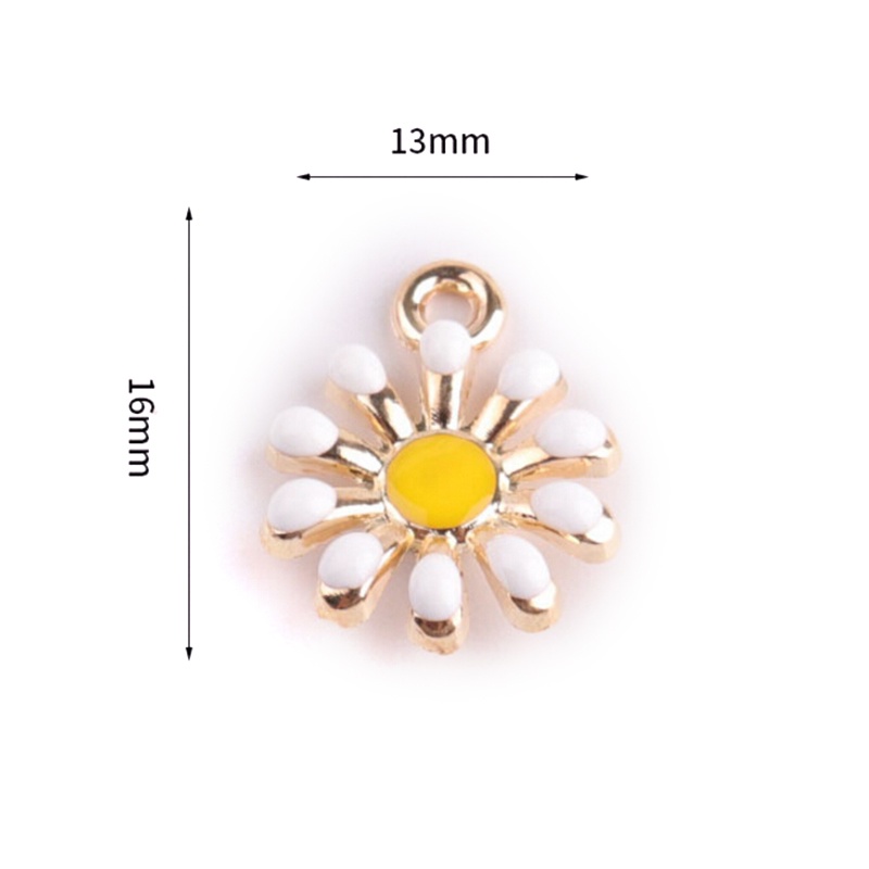10pcs Liontin Bentuk Bunga Matahari Bahan Alloy Untuk Membuat Perhiasan Diy