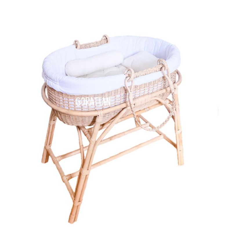 OGRE Keranjang bayi / Keranjang Rotan /Diaper /Newborn/Perlengkapan bayi/baby/Popok/ Keranjang tidur