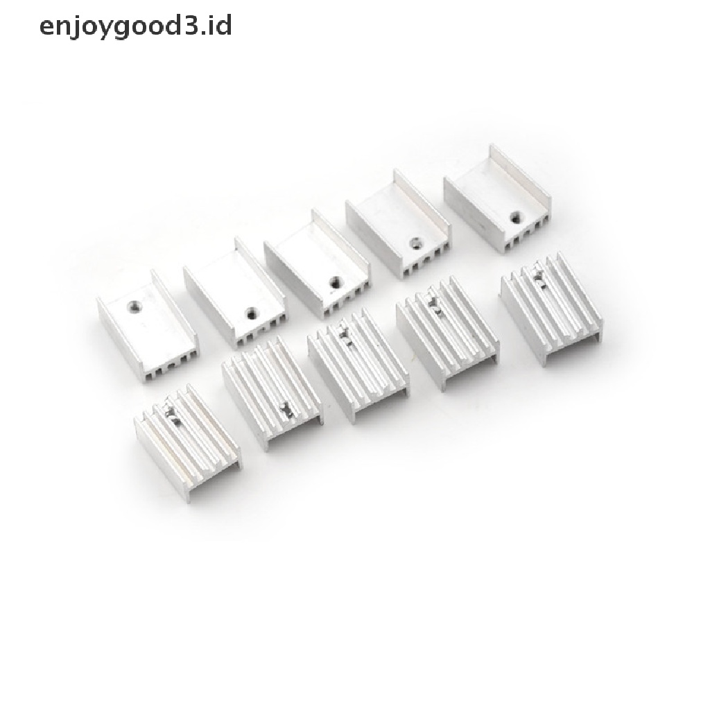 10pcs / Set Heatsink Aluminum Ukuran 20x15 X 10mm Untuk Transistor TO-220 0 0 0 0 0