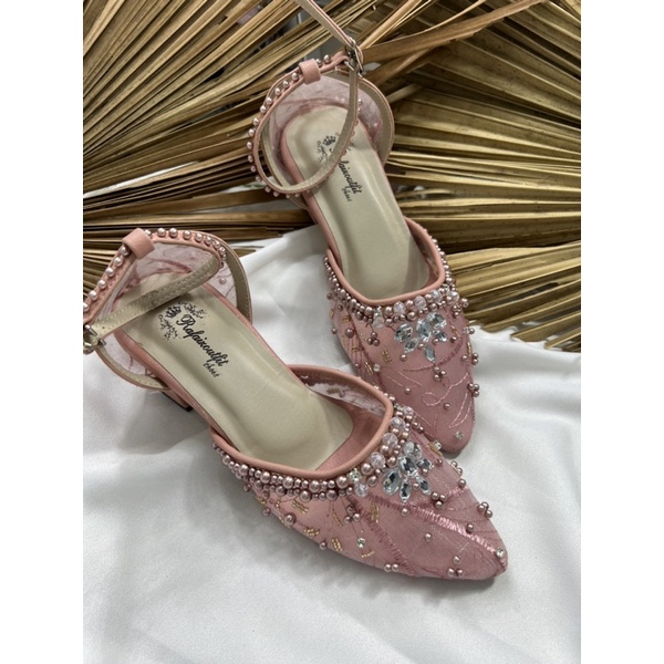 sepatu wanita sepatu wedding zaneta dustyrose tali 5cm tahu