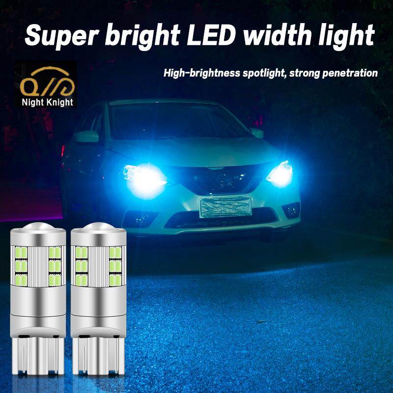 2pcs Lampu LED T10 194 168 27SMD W5W 18W 3200LM 12V Warna Hijau lime Untuk Plat Nomor Mobil