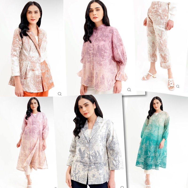 benang jarum x mmehuillet el mar minorca boo outer warp long outer puff sleeves shirt