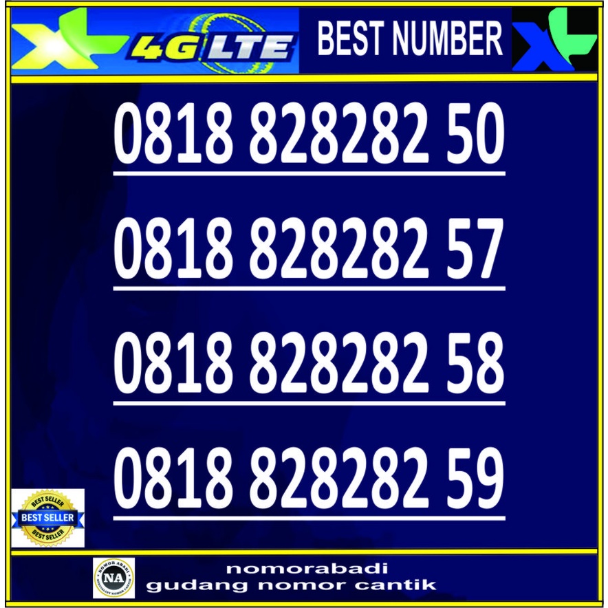 NOMOR CANTIK XL 4G 0818 8282 XXXX H750