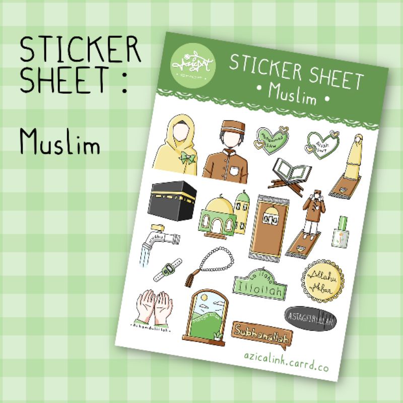 

Sticker Aesthetic Journal Tema Muslim Islami Islam Hijab Sajadah Tasbih Ka'bah Qur'an Doa (Waterproof, Tahan Minyak)