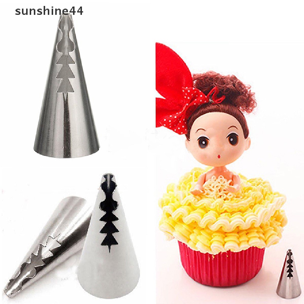 (Sunshine) 7pcs / lot Spuit Piping Icing Bentuk Boneka Bobbi Korea Bahan Stainless Steel 7pcs Nozzle Icing Bahan Stainless Steel Untuk Dekorasi Kue Pernikahan