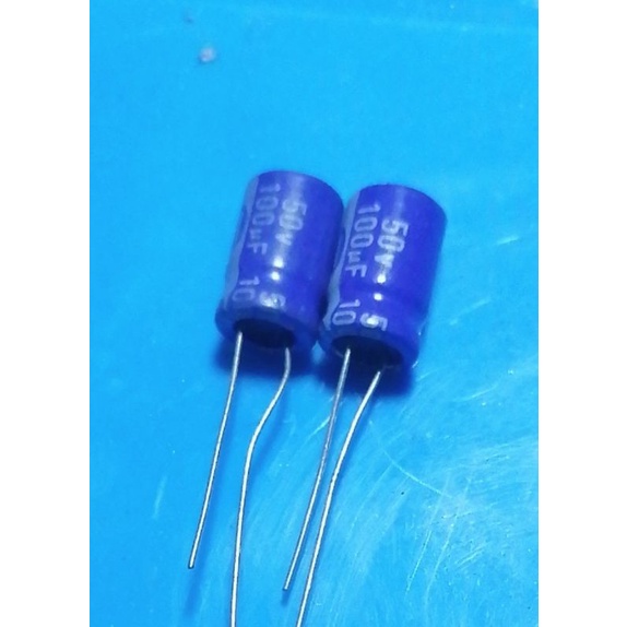 1 pcs, elko 100uf, 50 VOLT