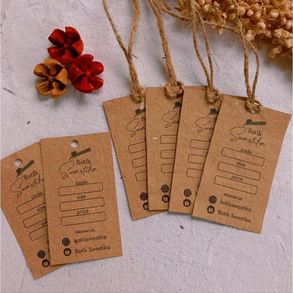 

Hang tag custome l Label baju custome l Label custome l Price tag custome l Hang tag kertas daur ulang rustic l Hangtag l Price tag
