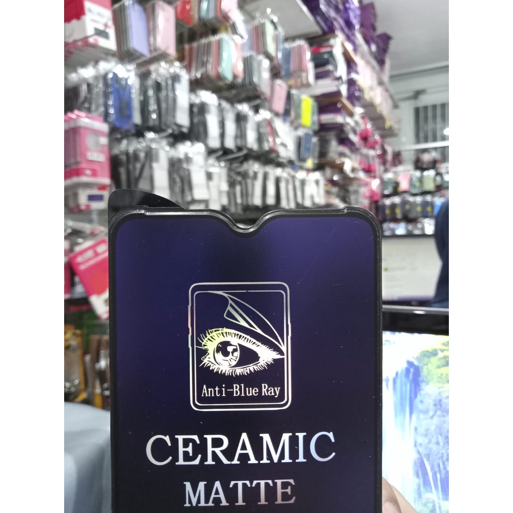 CMAB Ceramic MATTE Anti Blue Oppo A5S A7 A12 A11K Anti Gores Glare Full Layar No Sidik Jari