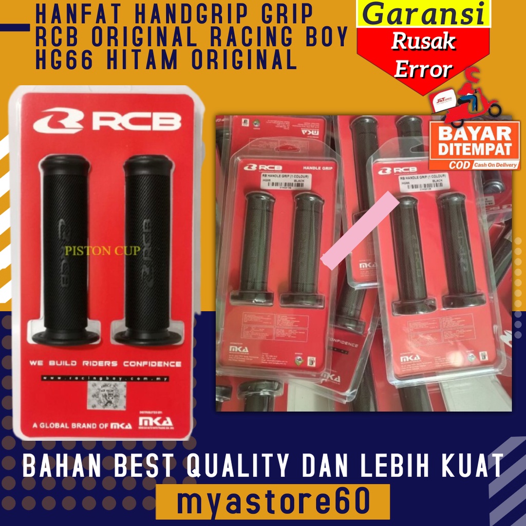 HANDGRIP HANFAT HANDFAT GRIP RCB ORIGINAL RACING BOY HG66 HITAM ORIGINAL SEMUA MOTOR UNIVERSAL