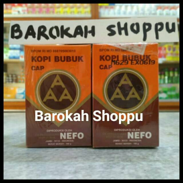 

Isi 100 gram Kopi bubuk cap AAA Nefo Kopi khas Jambi