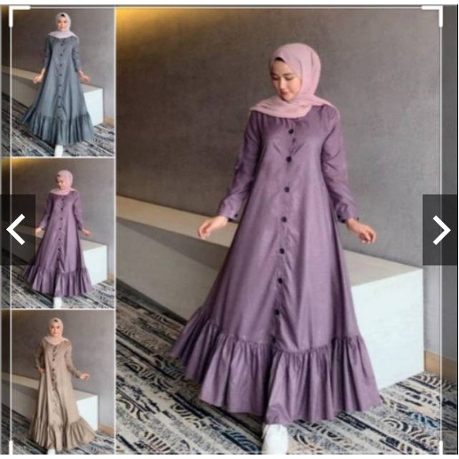 Termurah PROMO DRESS PEONI MUSLIM LEBARAN PREMIUM WIcky