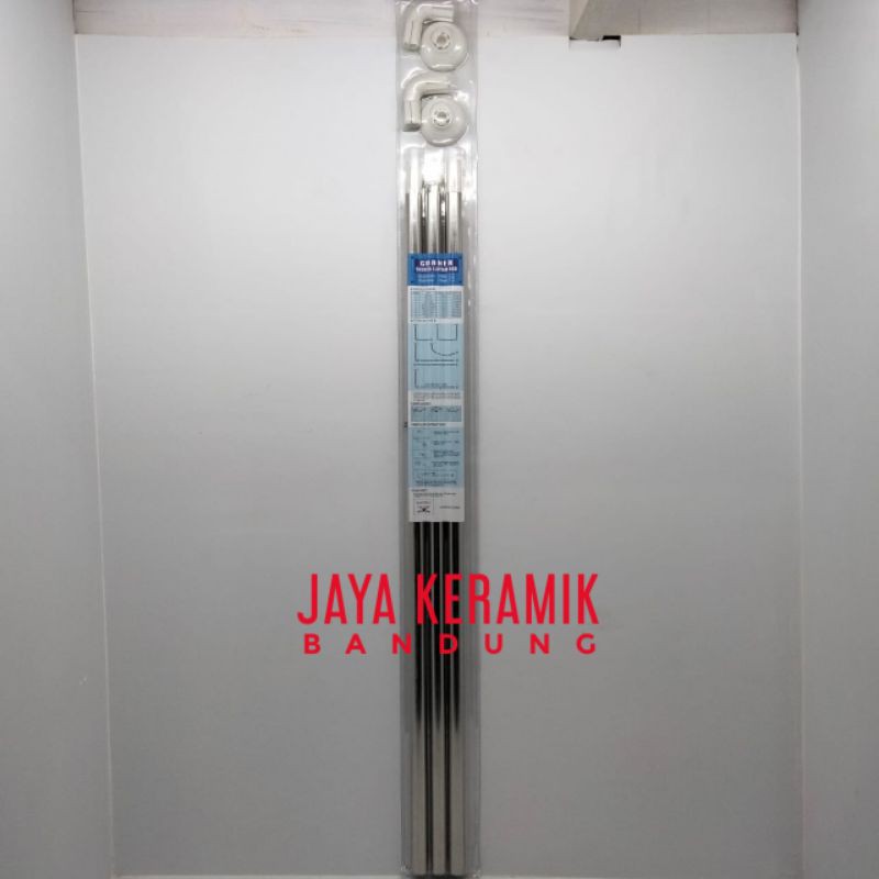 TIANG SHOWER CURTAIN 3IN1/TIANG GORDEN/TIANG STAINLESS