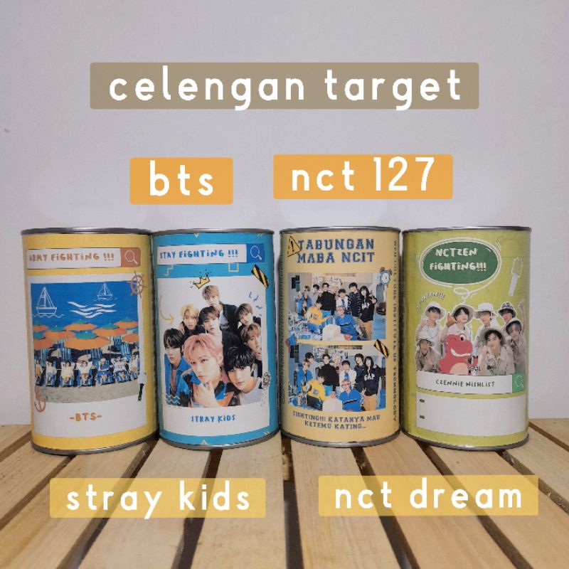 CELENGAN TARGET Kpop NCT 127, NCT DREAM, BTS, STRAYKIDS / tabungan maba NCIT