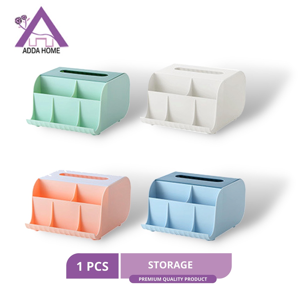 Rak Kotak Tisu Serbaguna Plastik Tissue Organizer ATK Kosmetik Aksesoris Kapasitas Besar