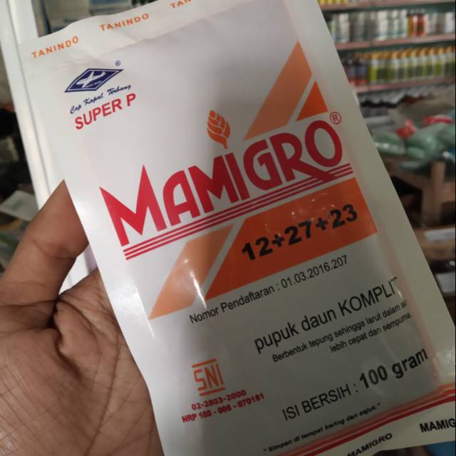 Pupuk Mamigro Super P kemasan 100 gram untuk Bunga dan Buah