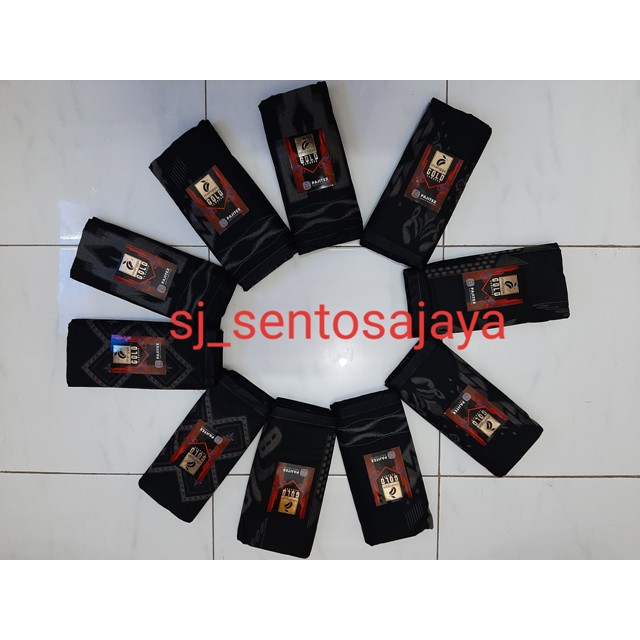 Sarung Mangga Gold Kembang Hitam