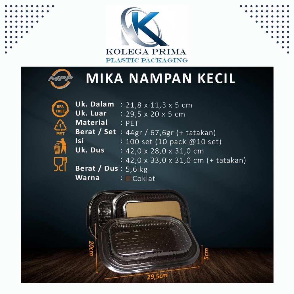 MIKA NAMPAN KUE/ NAMPAN HANTARAN KUE BASAH ISI 5 PCS