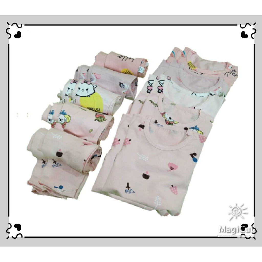 Mobasa Official Piyama Anak Perempuan Import kualitas Premium / Baju Tidur Anak Best Quality 1-5/Thn