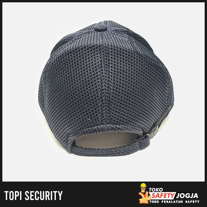 TOPI SECURITY SATPAM JARING BORDIR - Hitam