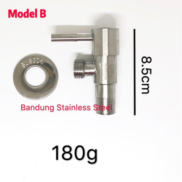 Sus 304 Stop kran cabang stainless steel tebal kuat dof murah