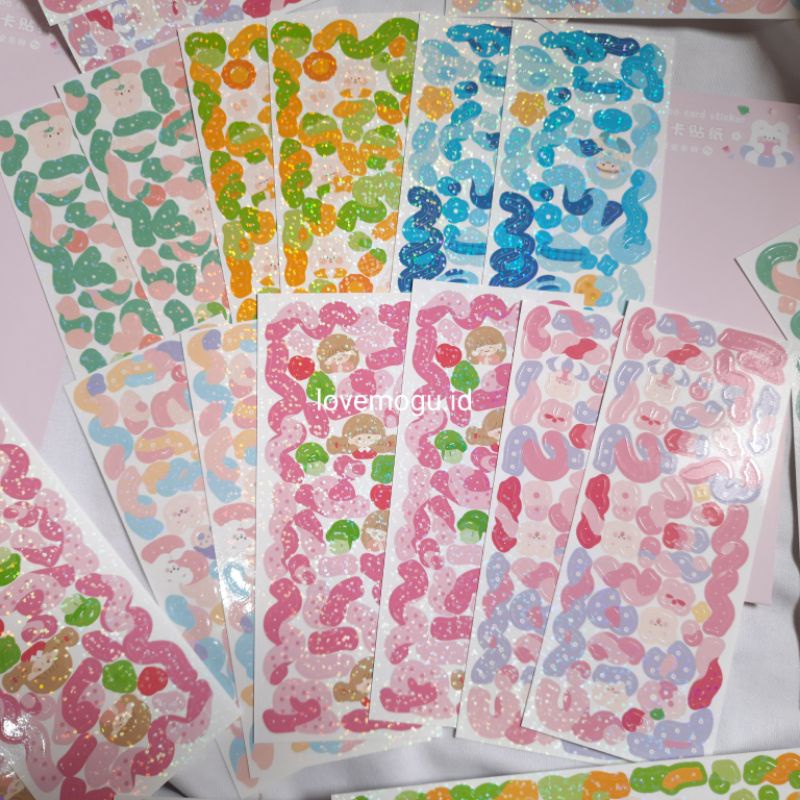 

STICKER GLITTER HOLO CONFETTI HOLOGRAM DECO HIAS JOURNAL PHOTOCARD STIKER MOTIF LUCU ANTI AIR IMPORT