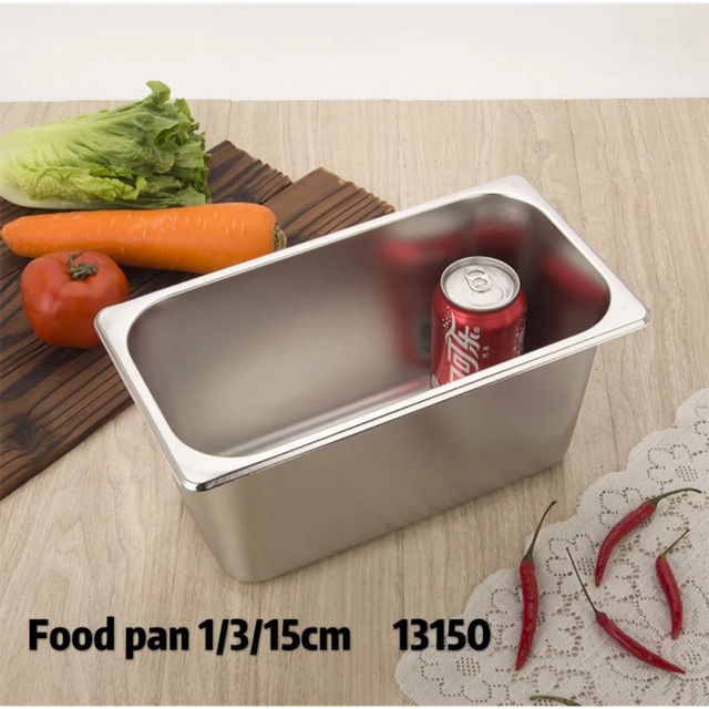 gastronom Food pan 1/3 ke dalam 15cm wadah penyimpan 13150 stainless