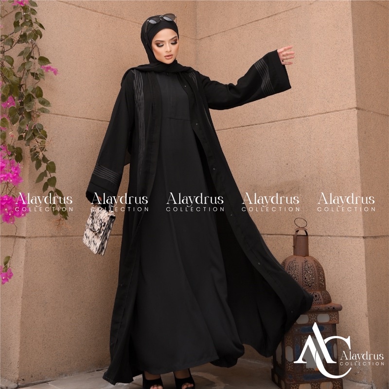 Abaya Gamis Maxi Dress Arab Saudi Bordir Zephy Turki List Hitam Umroh Dubai Turkey India Wanita Hitamjo