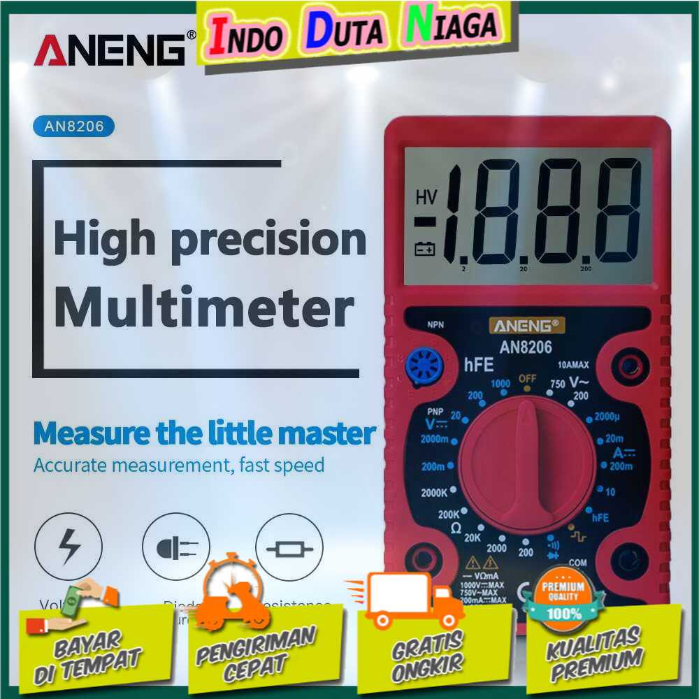 IDN TESTER - ANENG Digital Multimeter Voltage Tester Large Screen Display - AN8206