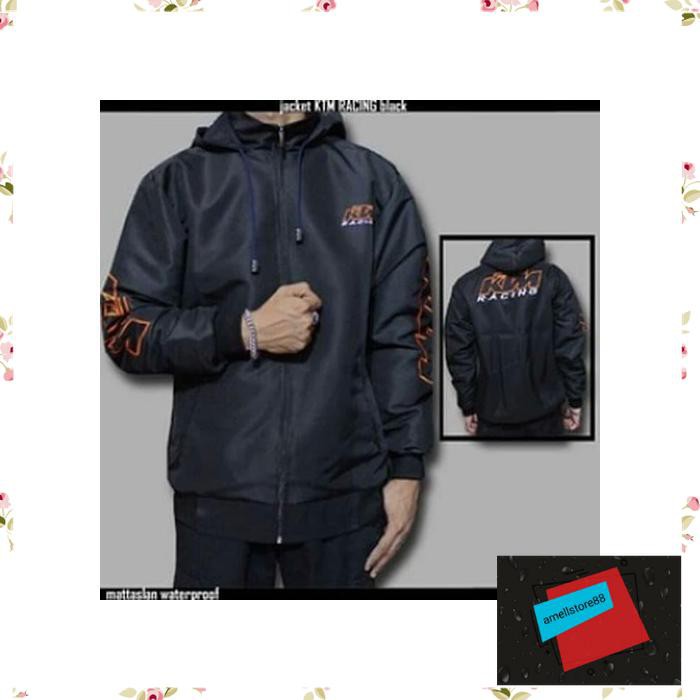 Jaket Pria parasut parka gunung KTM hitam TR196