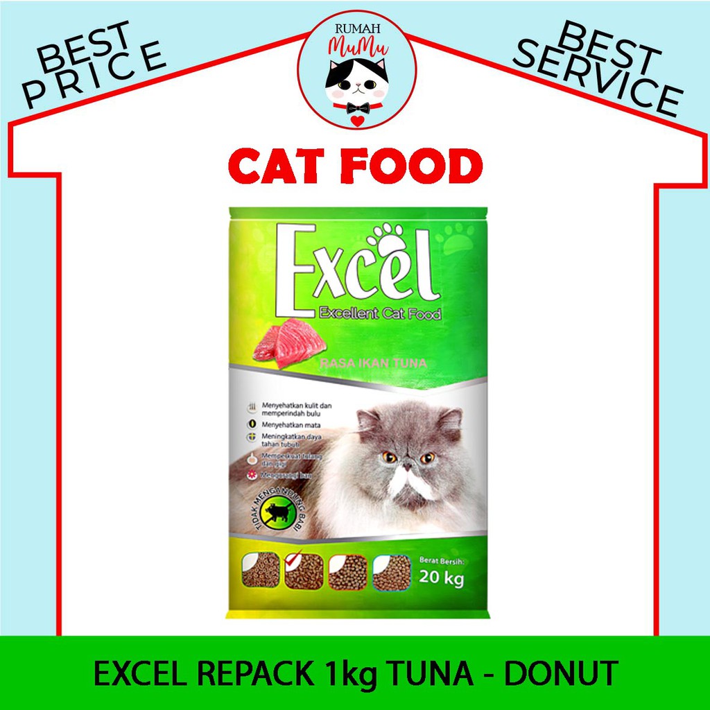 MAKANAN KUCING ADULT MERK EXCEL 500GR FRESHPACK