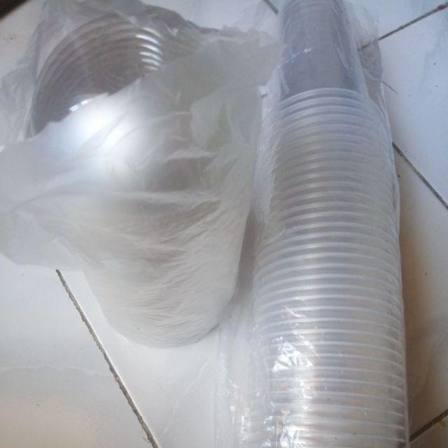 Gelas Plastik Starindo 22oz + Tutup Cembung / Gelas Plastik Starindo 22oz / Gelas Plastik 22oz