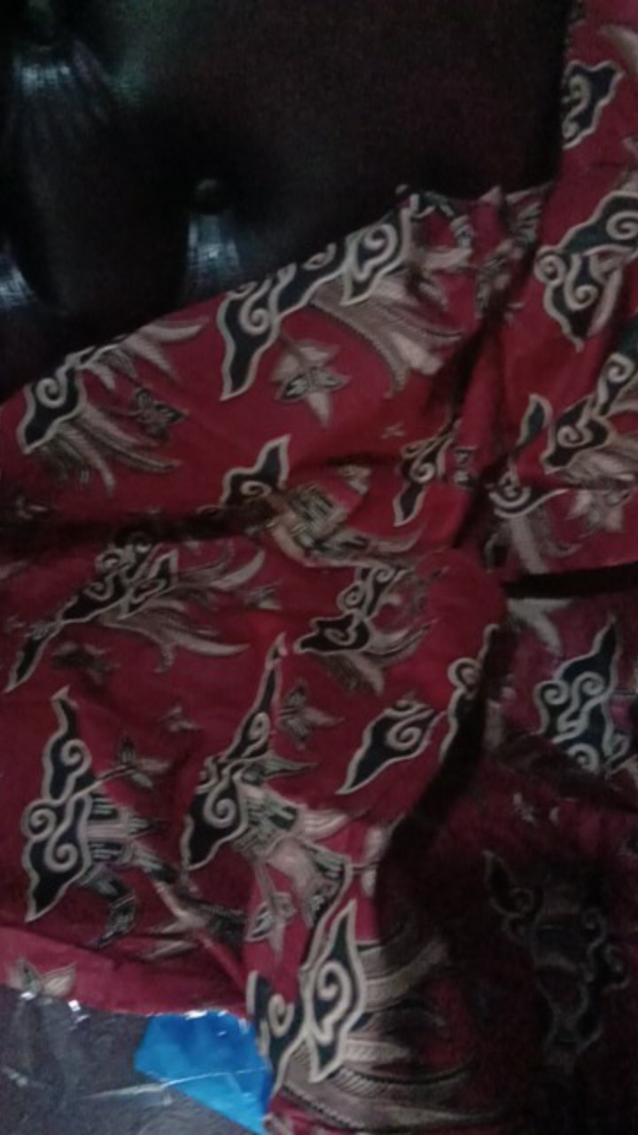 Hem Batik Pria Pendek Lawasan Sogan Pari Sulur Parang Black Merak Papua Ori