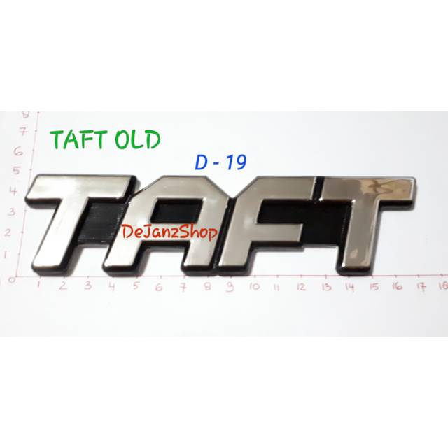 Emblem - Logo - Tulisan - Sticker - Tempelan TAFT Old. Chrome