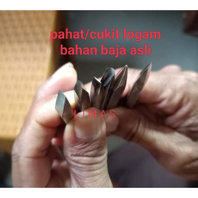 pahat/cukit logam baja asli 1set