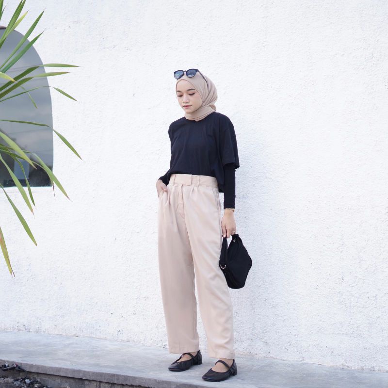 Basic Trousers Locana / Wide Leg Pants / Flowy Wide Pants