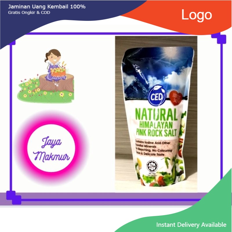 

Garam Himalaya CED Natural Himalaya Pink Rock Salt Murah